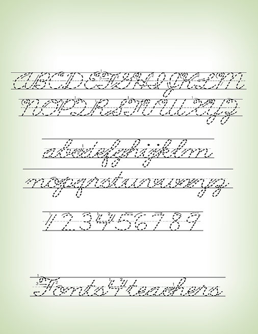 handwriting font with lines