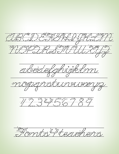 Cursive Letters Font