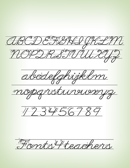 cursive word font