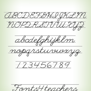 Fonts4Teachers | Cursive Writing Family Font | 6 Teacher Fonts