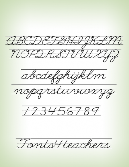 Fonts4Teachers | Cursive Writing Family Font | 6 Teacher Fonts