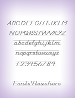 Fonts4Teachers | D´Nealian Style Family Font | 6 Teacher Fonts