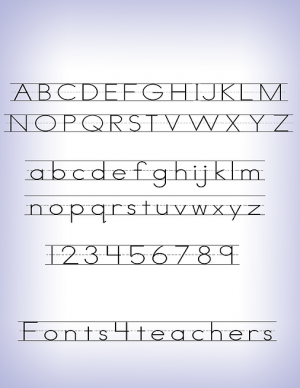 Fonts4Teachers | Print Writing Font | 6 Teacher Fonts | ABC Print